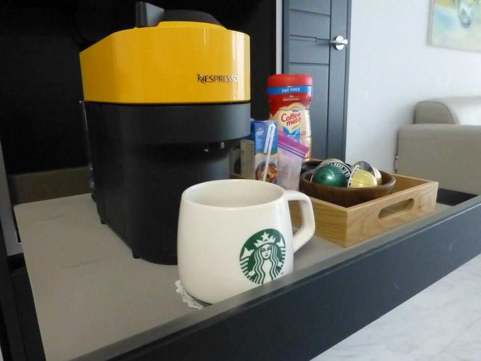 Convenient Nespresso coffee. machine to start your day Convenient Nespresso coffee. machine to start your day