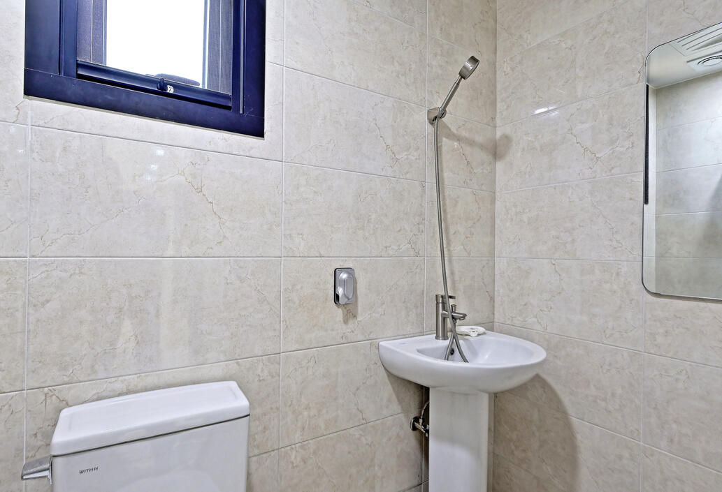 The second full bathroom is a wet bath.